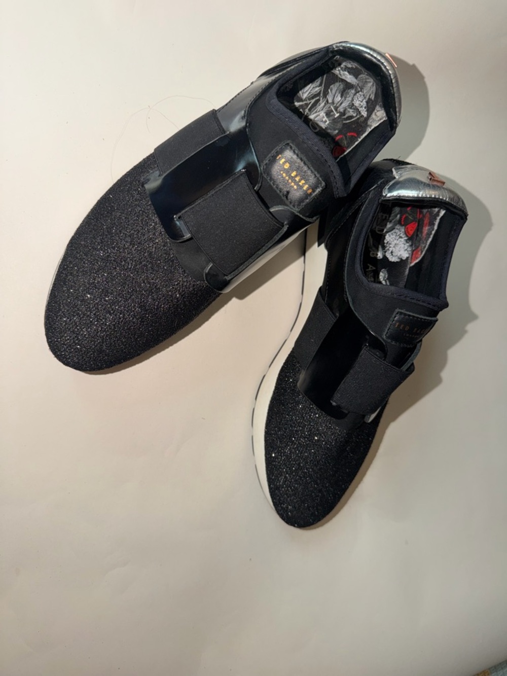 Elegant Ted Baker Black Slip-On Sneakers